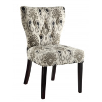 OSP Home Furnishings Andrew Chair in Medallion Ikat Grey AND-M15